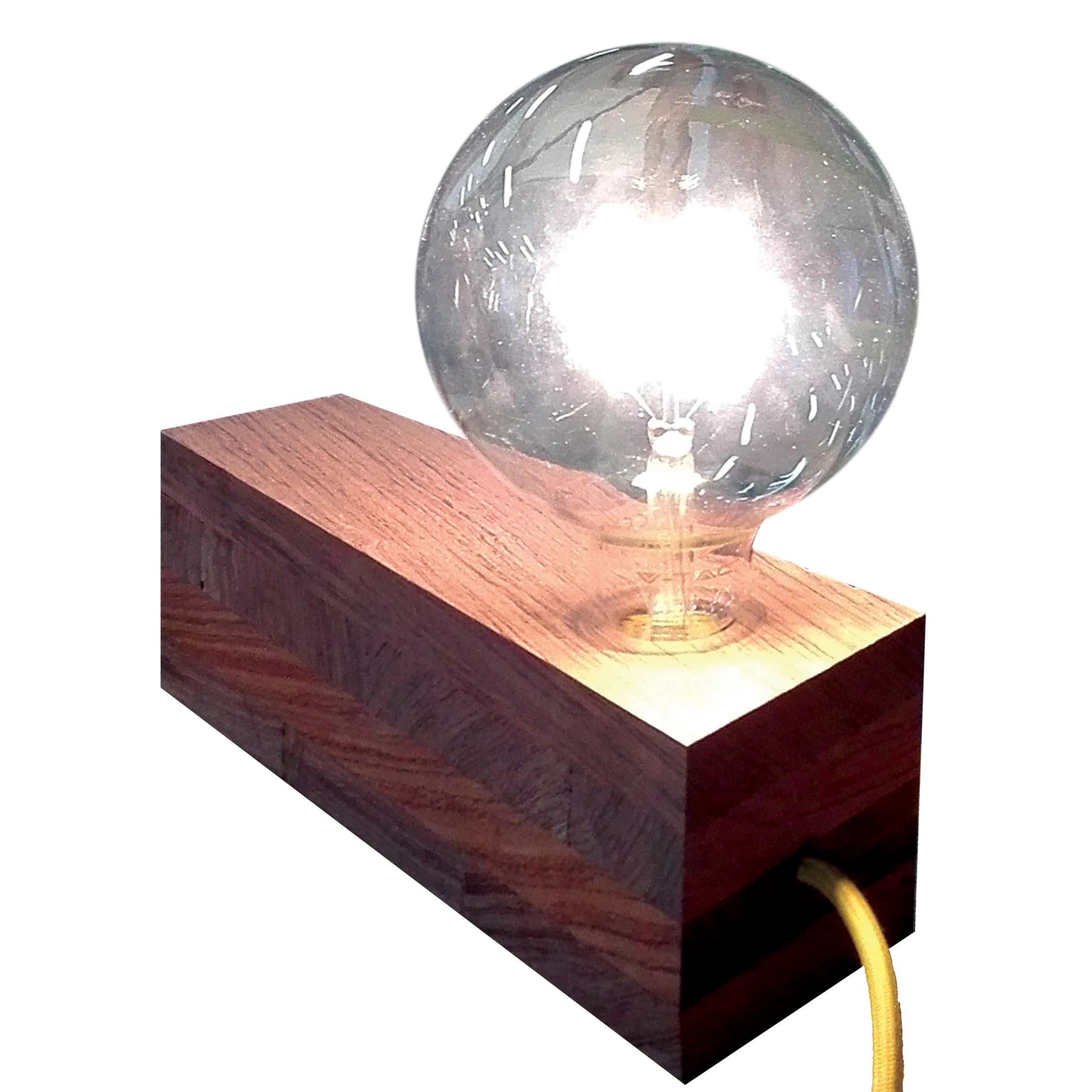 Lampada Globo RGB in legno realizzata da Diprizio